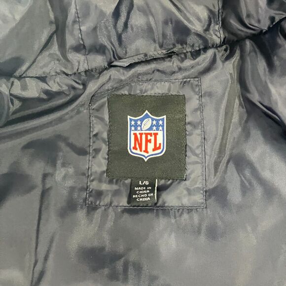 G III Chicago Bears Jacket Mens Large Blue‎ Full Zip Quilted Hooded Logo New - Picture 5 of 8